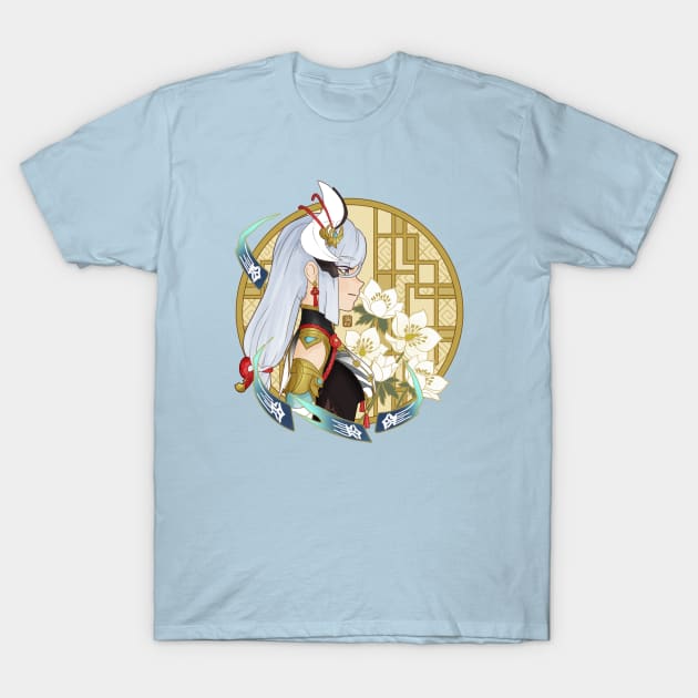 Shenhe, Genshin Impact T-Shirt by Kuroi Kitsune